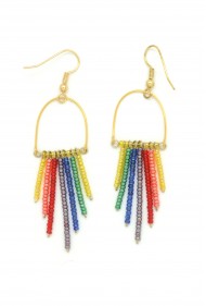 Rainbow Fringe Earrings